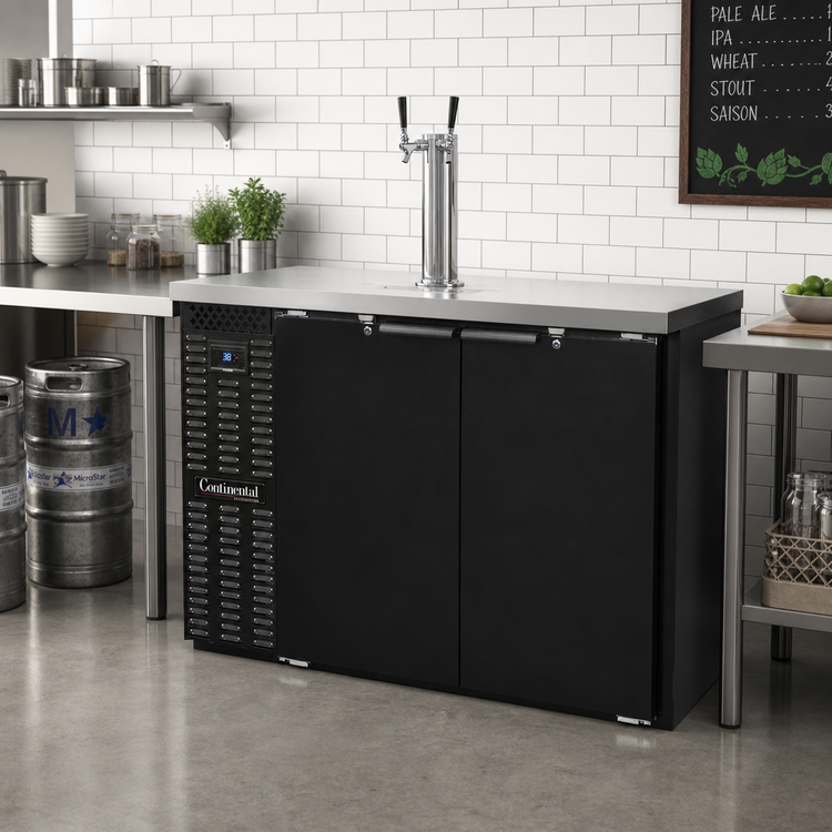 Product image #2 for Continental Refrigerator KC50SN 50 Inch Two-Faucet Commercial Beer Keg Cooler