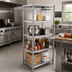Thumbnail image #2 for John Boos Stationary Stainless Steel Dry Storage Shelving Unit, 30W x 24D x 72H, 4 Adjustable Shelves