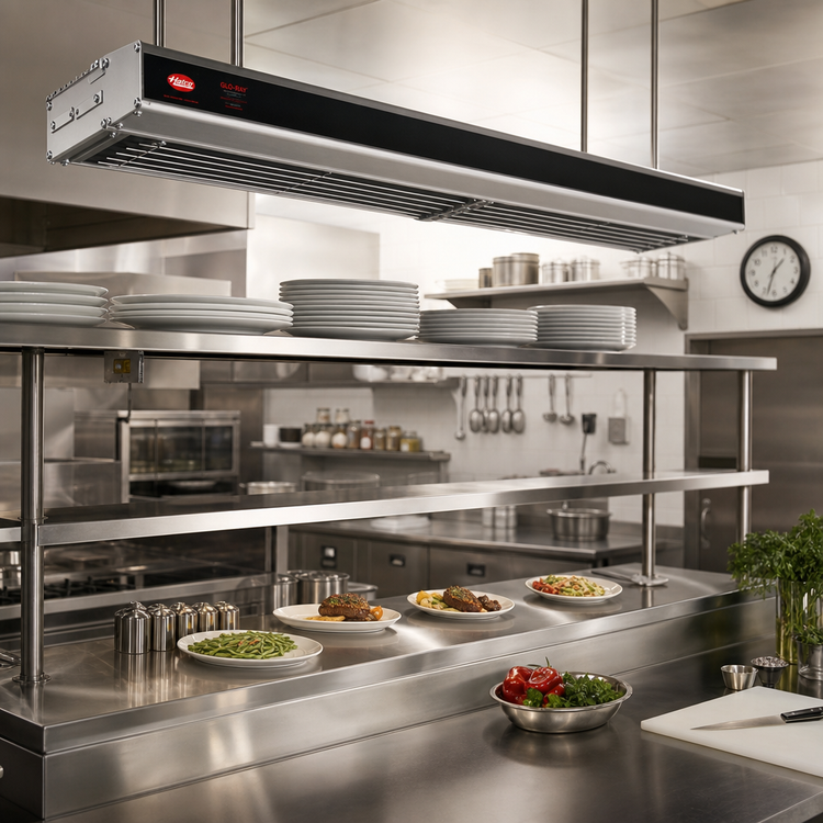 Product image #2 for Hatco Glo-Ray Dual Infra-Black Unlighted Strip Heater, 66-Inch, 3120W, 220V, 6-Inch Spacer