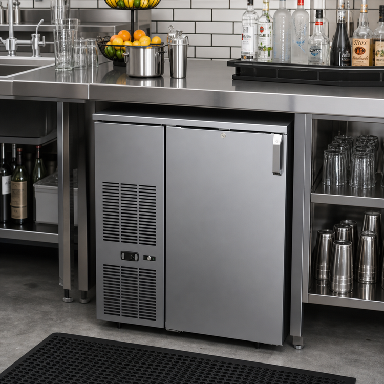 Product image #2 for Glastender F1FB32 One-Section One-Zone Front-Serviced Bar Profile Froster, 32-Inch, Self-Contained