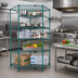 Thumbnail image #2 for Quantum 36 Inch x 18 Inch Green Epoxy Stationary 5-Sided Wire Shelving Starter Kit