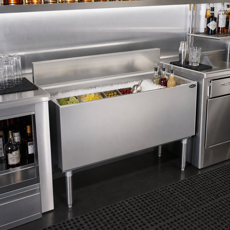 Product image #2 for Krowne Royal Series Underbar Ice Bin/Cocktail Unit with 10-Circuit Cold Plate, 42-Inch Wide