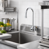 Thumbnail image #2 for Chekpoint Chrome Wall-Mount Electronic Faucet with Gooseneck Spout, ASSE 1070 TMV, and 1.0 GPM Aerator
