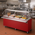 Thumbnail image #2 for Dinex Reflections Mobile Solid Top Serving Counter with Stainless Steel Top, Enclosed Base, 74 x 30 x 36 Inches