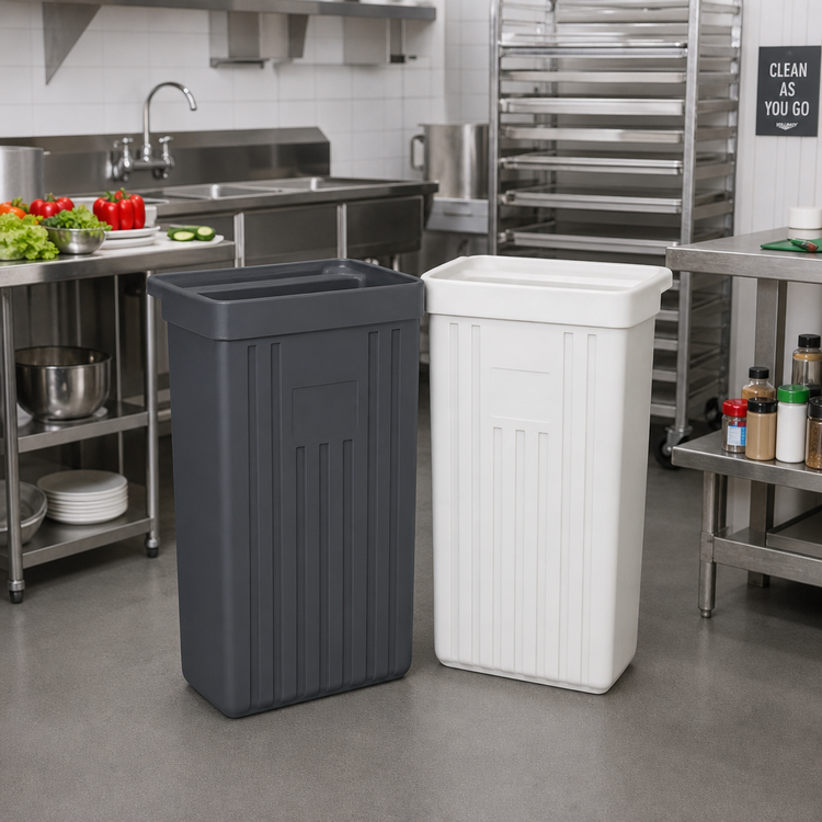 Product image #2 for Vollrath Gray High-Density Polyethylene Refuse Bin for Standard Truck and Tubular Carts