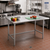 Thumbnail image #2 for Advance Tabco TSFG-2412 Extra-Wide Stainless Steel Work Table with 1-1/2-Inch Rear Up-Turn