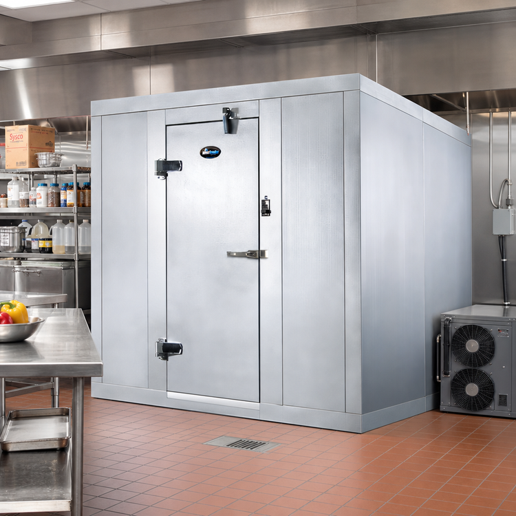 Product image #2 for AmeriKooler Quick Ship Outdoor 8' x 10' Walk-In Freezer with Aluminum Floor and R-448A Remote Refrigeration