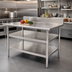 Thumbnail image #2 for Eagle Group 36-Inch x 30-Inch Adjustable Stainless Steel Work Table Undershelf for Uni-Lok Hat Channel Frames