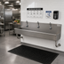 Thumbnail image #2 for Advance Tabco 72-Inch 3-Station Wall Mounted Stainless Steel Hand Wash Sink with 3 Electronic Faucets