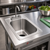 Thumbnail image #2 for Eagle Group One-Compartment Self-Rimming Drop-In Sink with Gooseneck Faucet, 14 x 16 x 9-1/2 Inch Bowl, 304 Stainless Steel