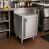 Thumbnail image #2 for John Boos Slim-Line Freestanding Underbar Storage Cabinet with Right-Hinged Locking Door, 18 x 18 x 32-1/2 Inches