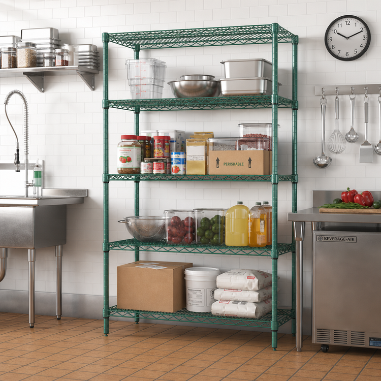 Product image #2 for Quantum 30-Inch Wide x 18-Inch Deep x 86-Inch High Stationary Wire Shelving Starter Kit