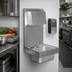 Thumbnail image #2 for Glastender Wall-Mounted Stainless Steel Hand Sink with 6-Inch Deep Bowl, Soap & Towel Dispenser, and Faucet Holes