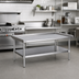 Thumbnail image #2 for Eagle Group Heavy-Duty Griddle/Equipment Stand with Stainless Steel Top and Adjustable Undershelf, 36-3/8 x 24-3/8 x 25-1/4 Inches