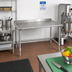 Thumbnail image #2 for Eagle Spec-Master Marine Series 30 x 24 Inch Stainless Steel Work Table with 4-1/2 Inch Backsplash