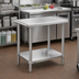 Thumbnail image #2 for Advance Tabco Stainless Steel Equipment Filler Table with Adjustable Undershelf, 15 x 36 Inches