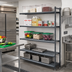 Thumbnail image #2 for Cambro Camshelving Basics Plus 5-Shelf Vented Add-On Polymer Shelving Unit, 18 x 42 x 72 Inches, Brushed Graphite
