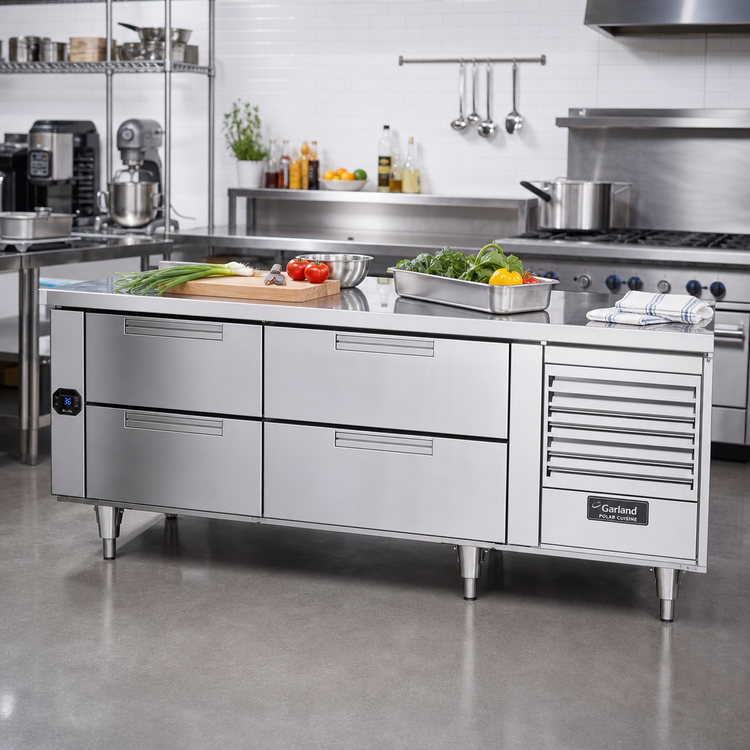 Product image #2 for Garland Polar Cuisine 48-Inch Self-Contained Refrigerated Base with 2 Drawers