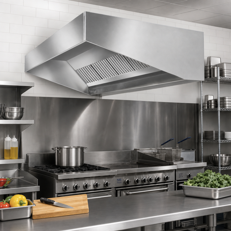 Product image #2 for SpecAir HES96-84 Wall Type Exhaust Hood, 84"W, Short Front