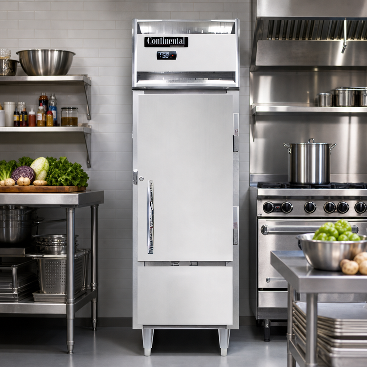 Product image #2 for Continental Refrigerator D1FSENHD Designer Slim Line 1-Section Narrow Half-Height Door Reach-In Freezer