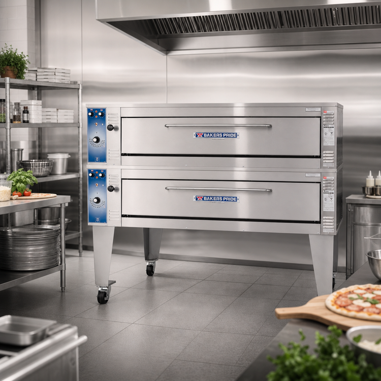 Product image #2 for Bakers Pride Super Deck Series 2-Deck Electric Pizza Deck Oven with 57 x 36 x 7 Inch Cavities