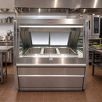 Thumbnail image #2 for Howard-McCray HMC, Hot Cases, 40E Service Cases CHS40E-6-BE 76.5-Inch Full-Service Hot Food Case, 4 Wells, Wet/Dry, Black Exterior