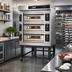 Thumbnail image #2 for Moretti Forni S125E 3-Deck Modular Electric Pizza Deck Oven with Stand