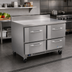 Thumbnail image #2 for Victory Refrigeration VWFD60HC-4 60-Inch Two-Section Worktop Freezer Counter with 4 Drawers