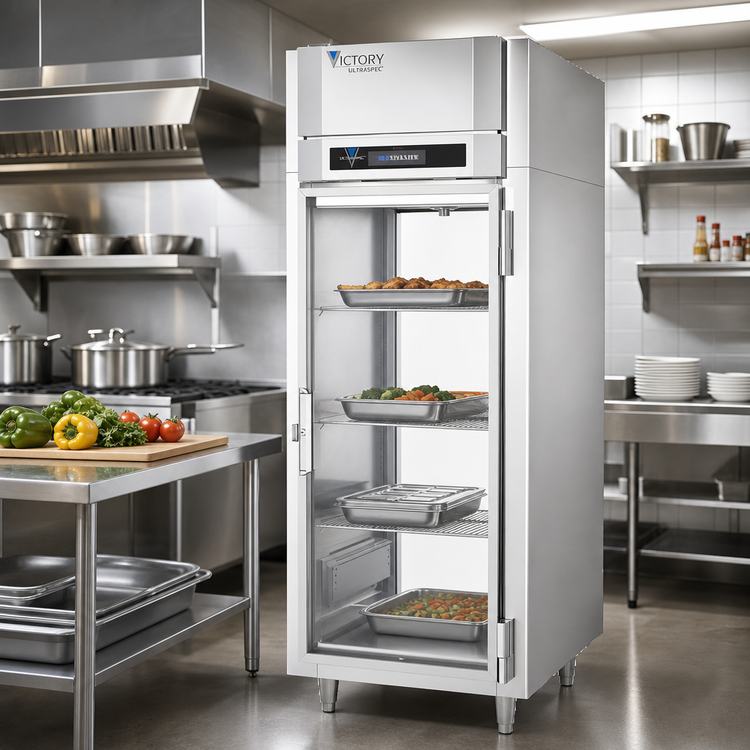 Product image #2 for Victory UltraSpec 26.2 Cu. Ft. One-Section Extra Wide Pass-Thru Glass Door Warming Cabinet