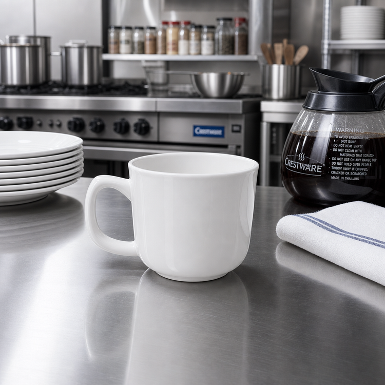 Product image #3 for Crestware 24 oz Ceramic Coffee Mug - Alpine White