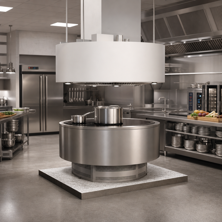 Product image #3 for Avtec SimpleSpec Round Island Type I Display Cooking Hood, 72-Inch Diameter x 24-Inch High