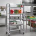 Thumbnail image #2 for Cambro Camshelving Elements XTRA 5-Tier Vented Mobile Starter Unit, 21 x 54 x 78-1/4 Inches, Speckled Gray