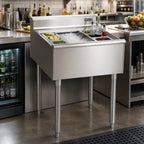 Thumbnail image #2 for Eagle Group 1800 Series B2CT-16D-18-7 24"W x 20"D Underbar Cocktail Unit with 16" Insulated Ice Bin and 7-Circuit Cold Plate