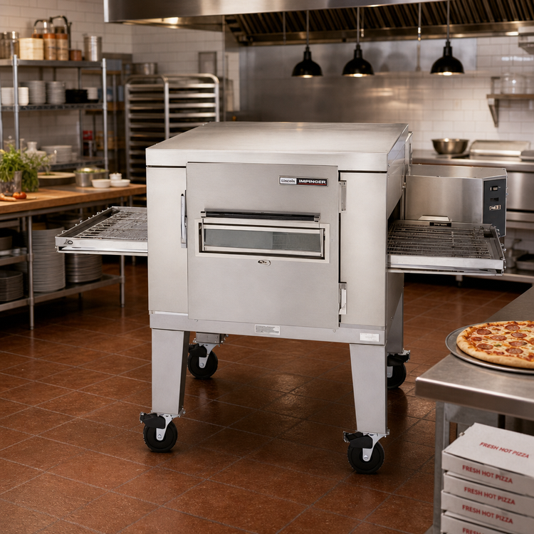 Product image #2 for Lincoln Impinger I 1400 Series Electric Conveyor Pizza Oven, Single Deck Floor Model, 120/240V, 27 kW