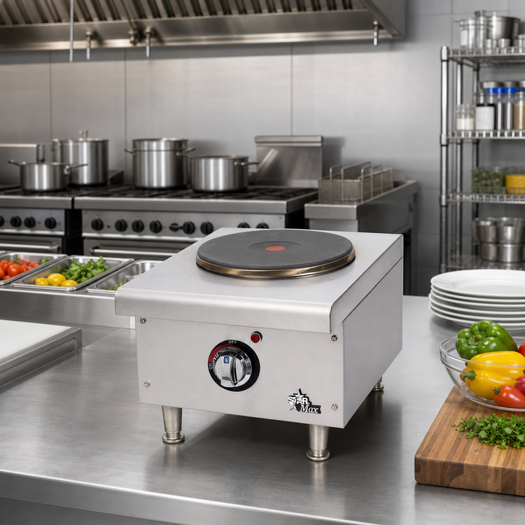 Product image #2 for Star-Max 12-Inch Countertop Electric Hot Plate, 1 Burner, Cast Iron French Top