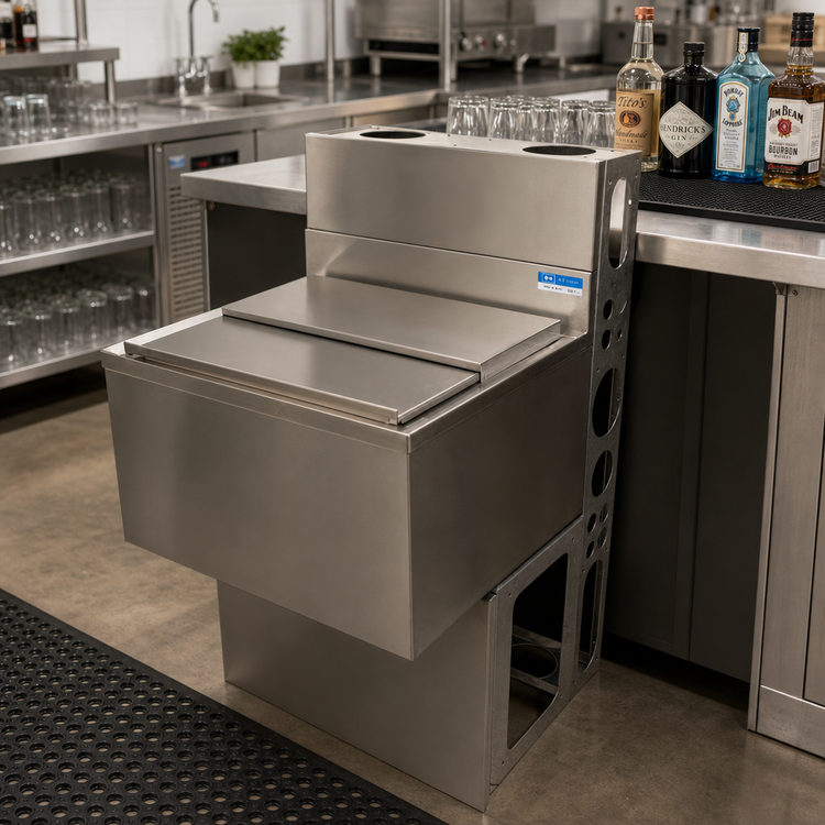 Product image #3 for BK Resources Underbar Ice Bin with 7-Circuit Cold Plate, 80 lb Capacity