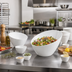 Thumbnail image #2 for Endurance 112 oz Slanted Round Melamine Serving Bowl, White