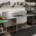 Thumbnail image #2 for BK Resources One-Compartment Double Drainboard Stainless Steel Sink with 24-Inch x 24-Inch x 14-Inch Bowl and 24-Inch Drainboards