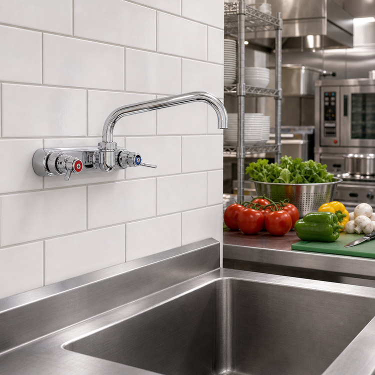 Product image #2 for Fisher 3/4-Inch Adjustable Wall Mount Faucet with 10-Inch Swing Spout