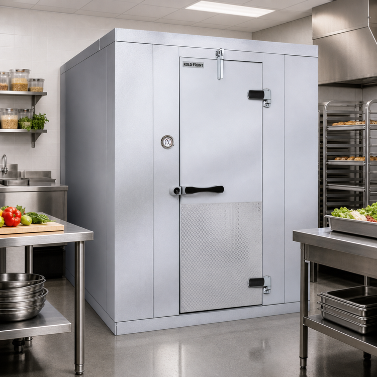Product image #2 for Kold-Front Indoor Floorless Walk-In Cooler with Remote Refrigeration, Nominal 12' x 8' x 7'-6"