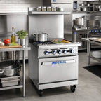 Thumbnail image #2 for Imperial (Middleby) Pro Series IR-G24 24-Inch Commercial Gas Range with Griddle, Space Saver Oven, and Stainless Steel Exterior