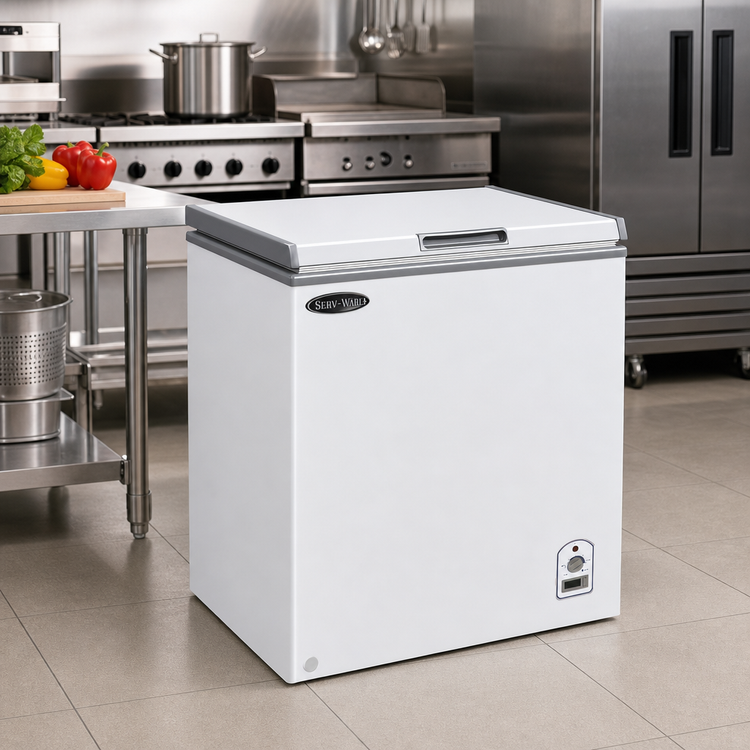 Product image #2 for Serv-Ware 7.1 Cu. Ft. White Solid Door Chest Freezer with Locking Lid