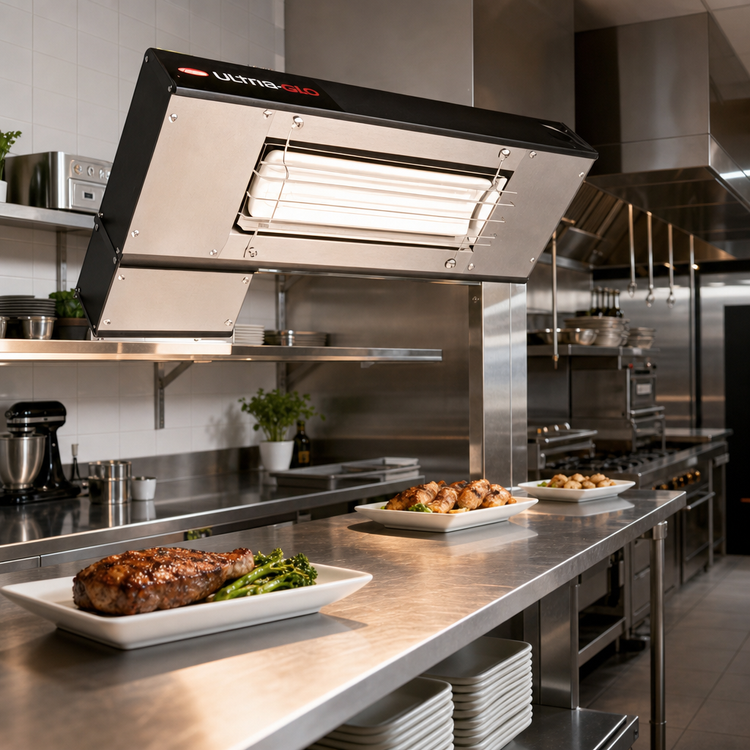 Product image #2 for Hatco Ultra-Glo® 66-Inch Lighted Infrared Strip Heater, Standard Wattage, Single Ceramic Tile, Aluminum Housing