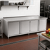 Thumbnail image #2 for John Boos 108-Inch x 36-Inch Stainless Steel Enclosed Work Table with Hinged Doors and 1-1/2-Inch Rear Riser