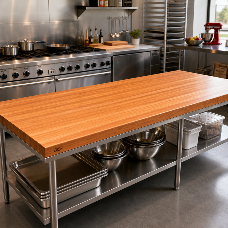 Product image #2 for Boos Block American Cherry Edge Grain Kitchen Countertop, 96 x 36 x 2-1/4 Inches, Varnique Finish
