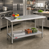 Thumbnail image #2 for Duke 30 x 24 Inch 16-Gauge 400-Series Stainless Steel Work Table with Undershelf