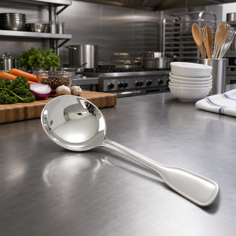 Product image #3 for Oxford 6-Inch Extra Heavy Weight Bouillon Spoon, 18/8 Stainless Steel, Mirror Finish