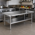 Thumbnail image #2 for Eagle Group 72-3/8 Inch Wide Stainless Steel Griddle/Equipment Stand with Open Base and Adjustable Undershelf