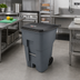 Thumbnail image #2 for Rubbermaid Commercial Products BRUTE 95-Gallon Roll-Out Trash Container with Hinged Lid, Gray