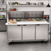 Thumbnail image #3 for Beverage-Air 72-Inch Mega Top Refrigerated Sandwich Prep Table, 3 Doors, 24-Pan Capacity